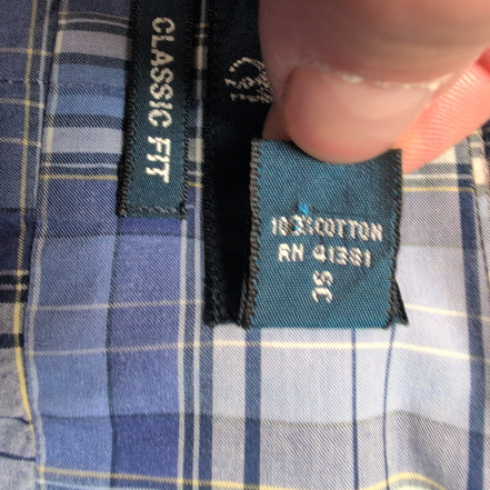 Chemise Ralph Lauren Classic Fit XL Bleu Carreaux Manches Longues