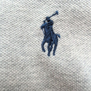 Polo Ralph Lauren Homme XL Gris Logo Bleu Marine Polo Manches Courtes