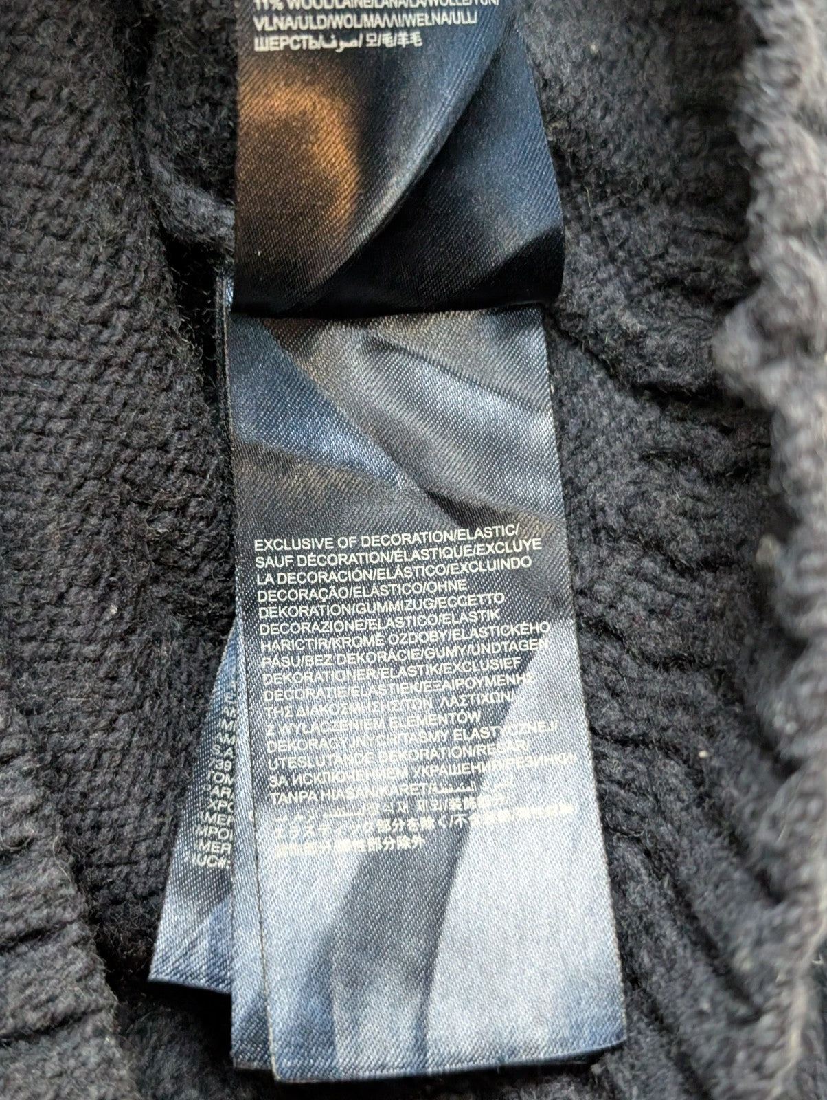 Pull Tommy Hilfiger Vintage Bleu Marine Col Rond Coton Épais - Taille M