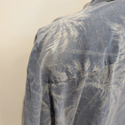 Chemise Hawaïenne Jamaica Jaxx Bleu Palmiers 100% Soie XL Bois