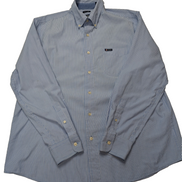 Chemise CHAPS bleu à rayures taille L #257ms