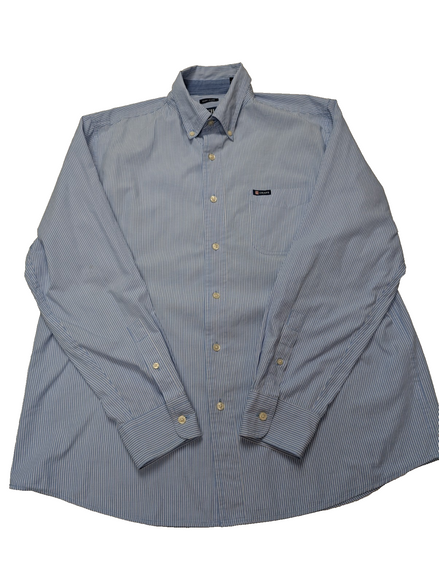 Chemise CHAPS bleu à rayures taille L #257ms