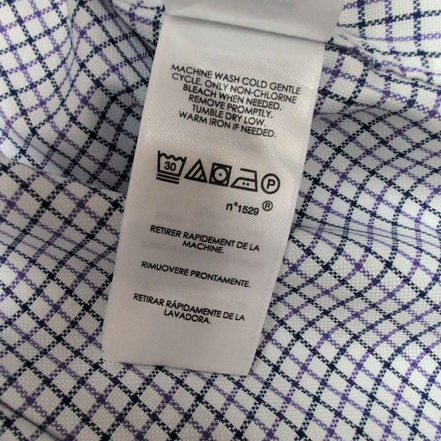 Chemise Ralph Lauren M L Violet Carreaux Oxford Slim Fit Shirt Col Classique