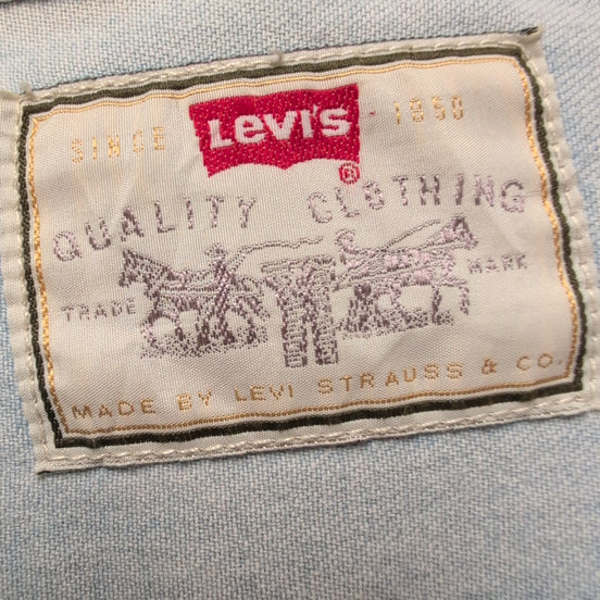 Levi's Chemise Jean Bleu Clair Vintage Boutons Métal 2 Poches Coton Taille L