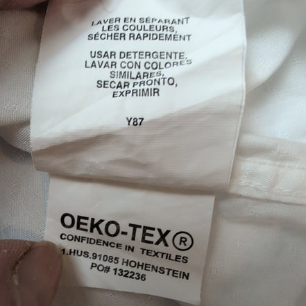 Chemise Tommy Hilfiger Blanche Micro-Motif Gaufré Taille S / M