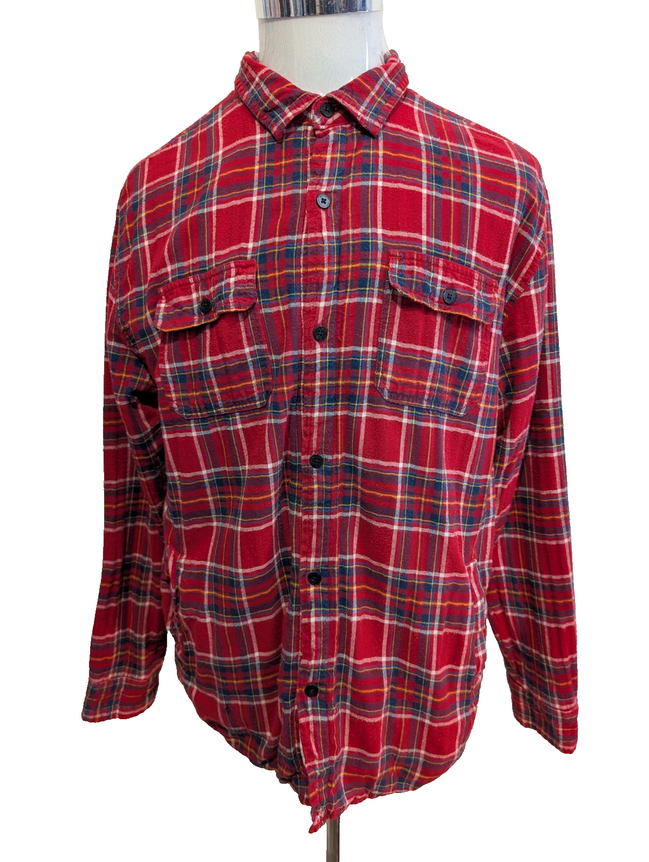 Modern Amusement Veste Surchemise Polaire Sherpa Carreaux Rouge L Hiver |255S