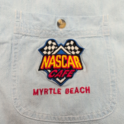 Chemise Jean NASCAR Café Authentic Bleu Clair Vintage Taille M