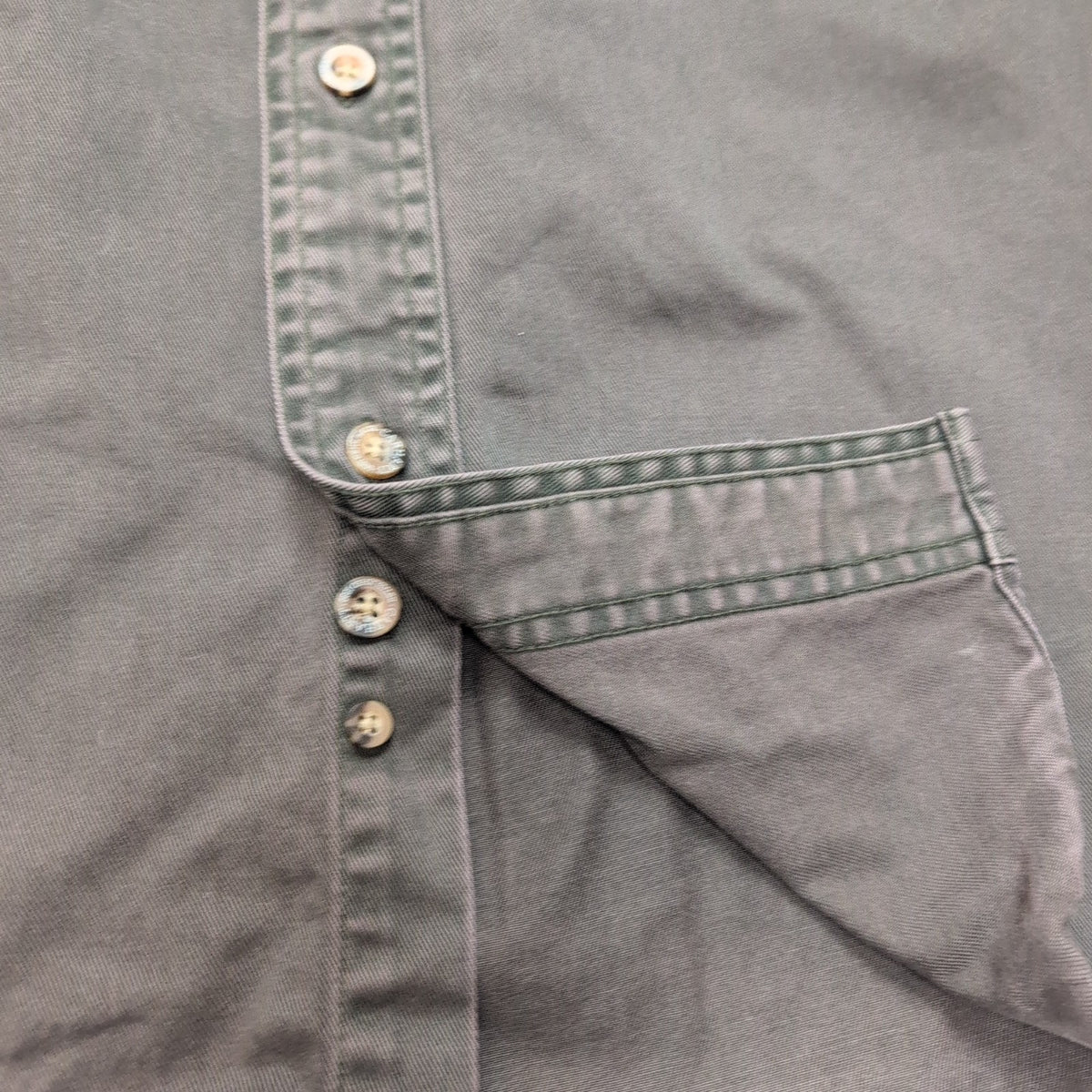 Chemise Carhartt XL Vert Foncé 100% Coton 2 Poches Workwear Vintage