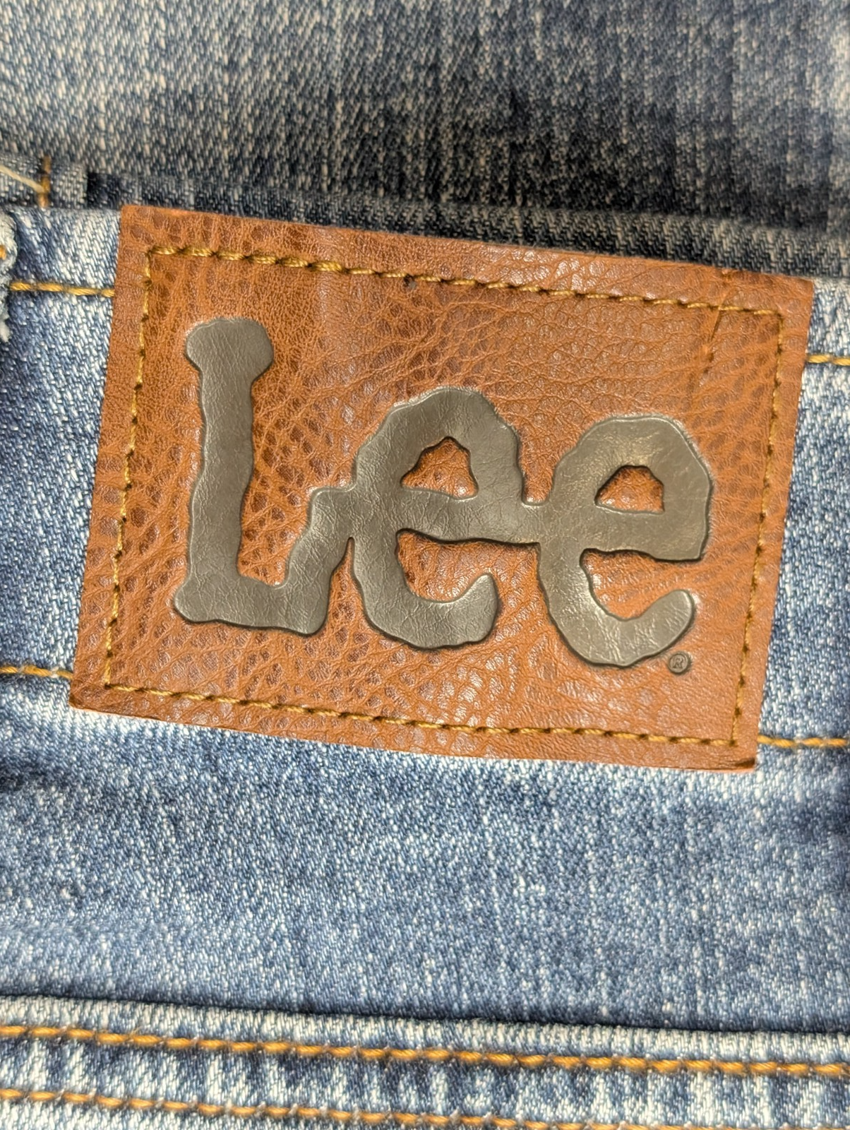 Jean Lee Vintage Homme W34 L34 Bleu Denim Stretch Excellent État