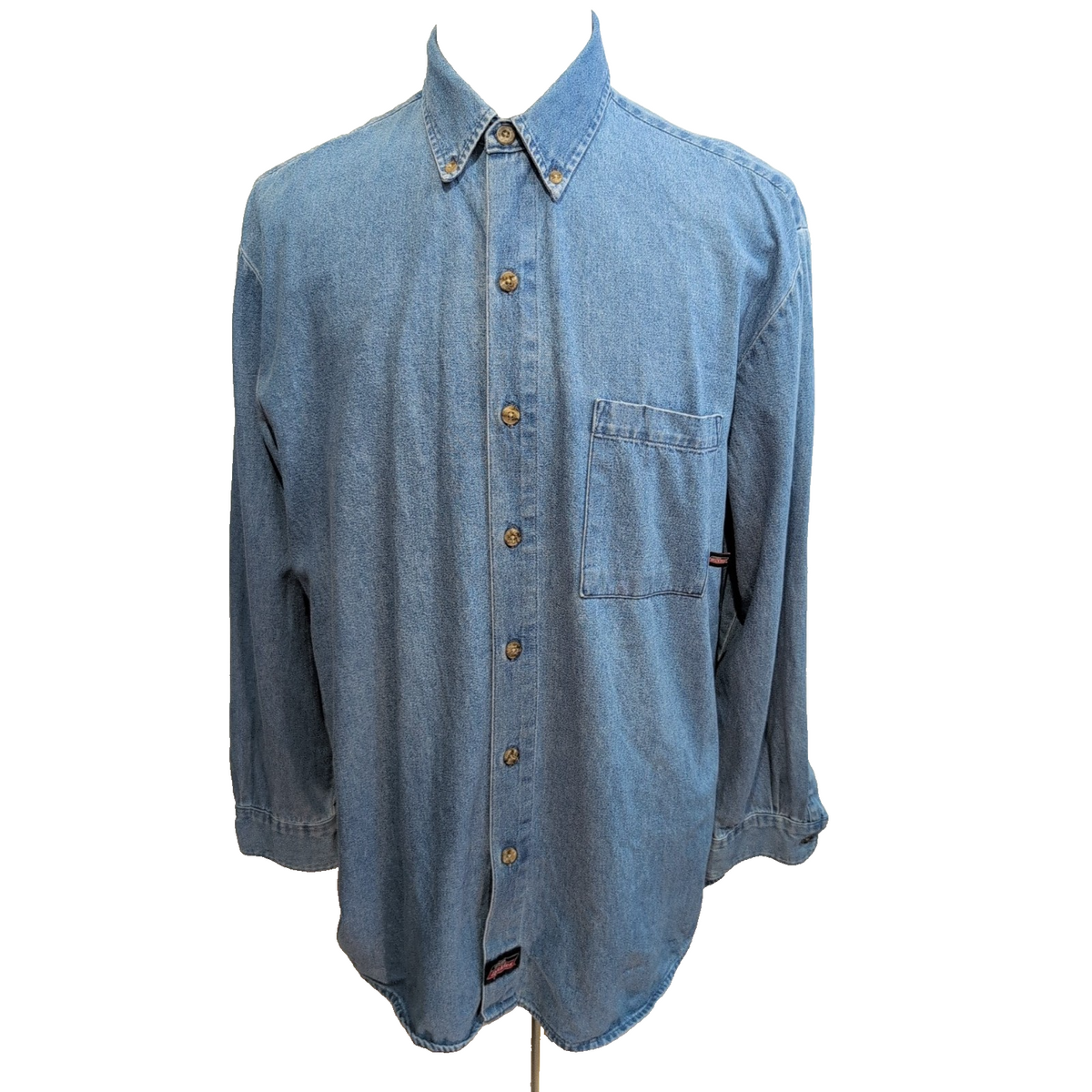Chemise Dickies L Jean Bleu 100% Coton Poche Stylo Workwear manches longues