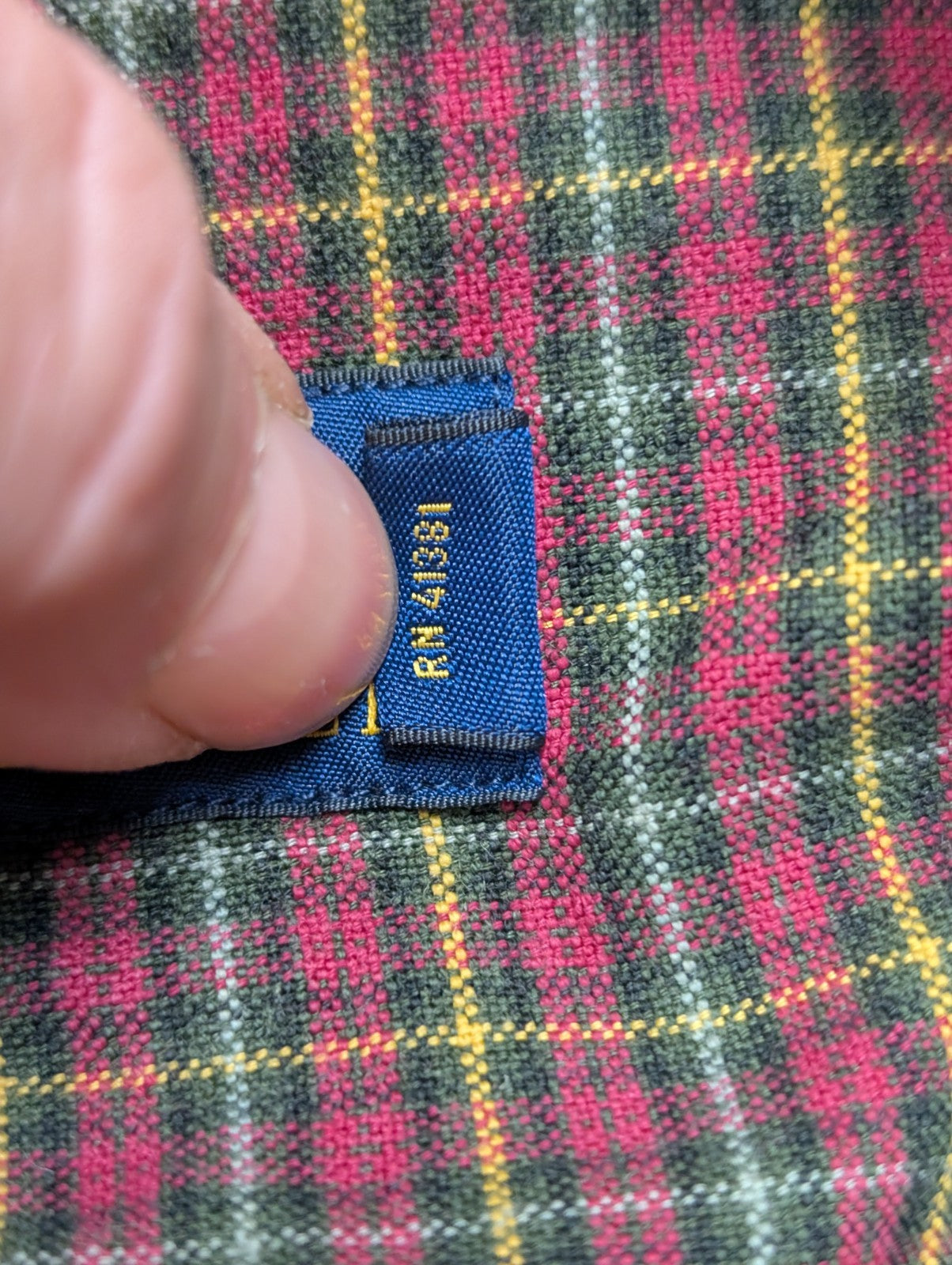 Chemise Ralph Lauren Bordeaux à Carreaux Manches Longues - Taille S