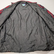 North Crest Chemise Veste Matelassée Laine Carreaux Bordeaux Vert XL RARE |270S