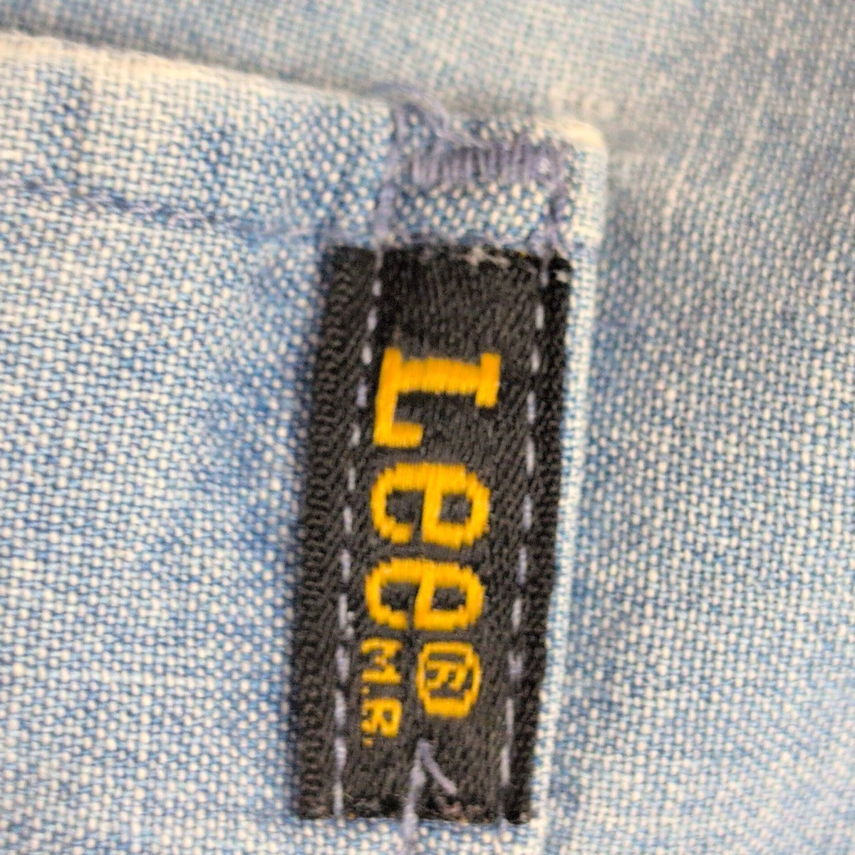 Chemise LEE Western Made in USA M L Bleu Jean Boutons Pression Coton