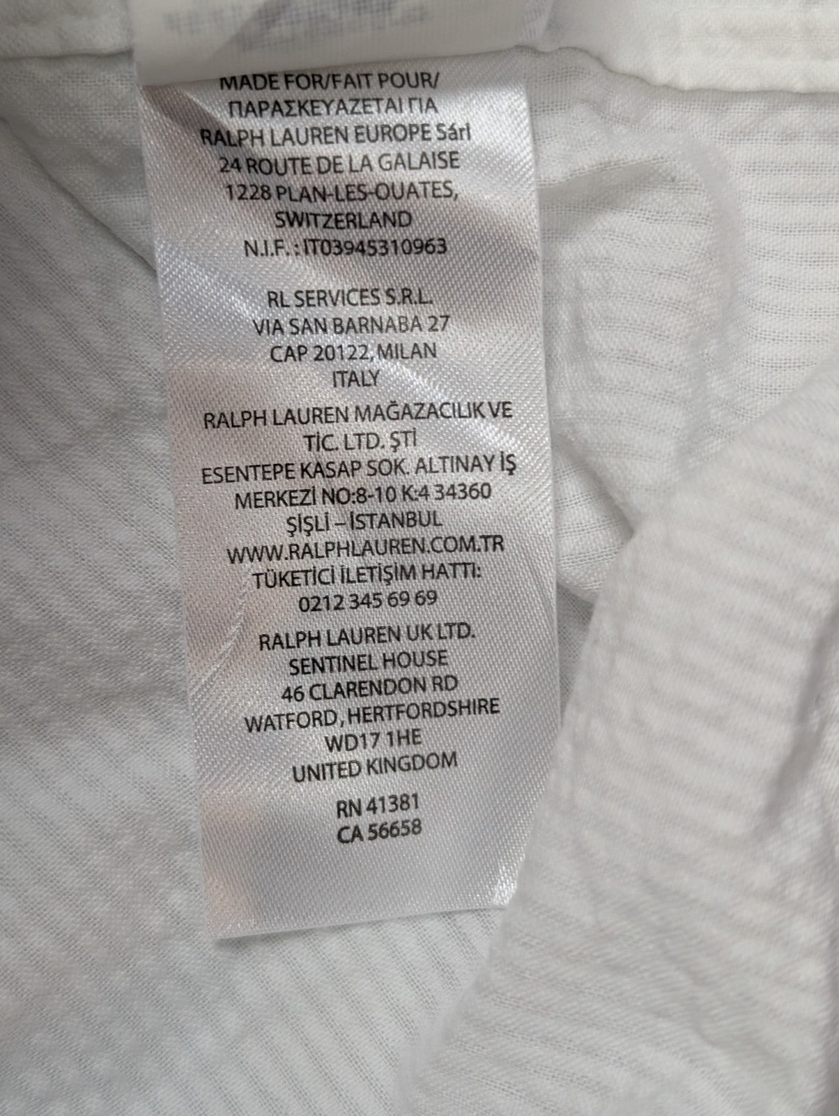 Chemise Polo Ralph Lauren Shirt L Seersucker Manches Courtes Classic Fit BD