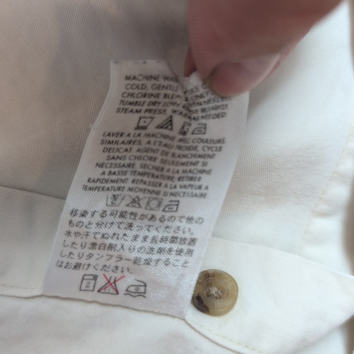 Chemise Pendleton L Blanc Cassé Coton Logo Brodé Une Poche Rare