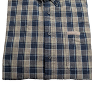 Chemise Chaps Ralph Lauren L carreaux bleu beige shirt button down