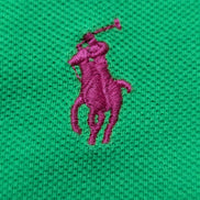 Polo manches courtes Polo Ralph Lauren femme L vert logo rose Skinny Fit
