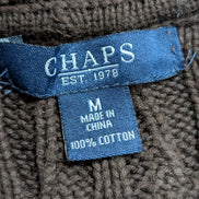 Pull Sans Manches CHAPS Femme Marron Col Roulé sans manches Taille M 100% Coton