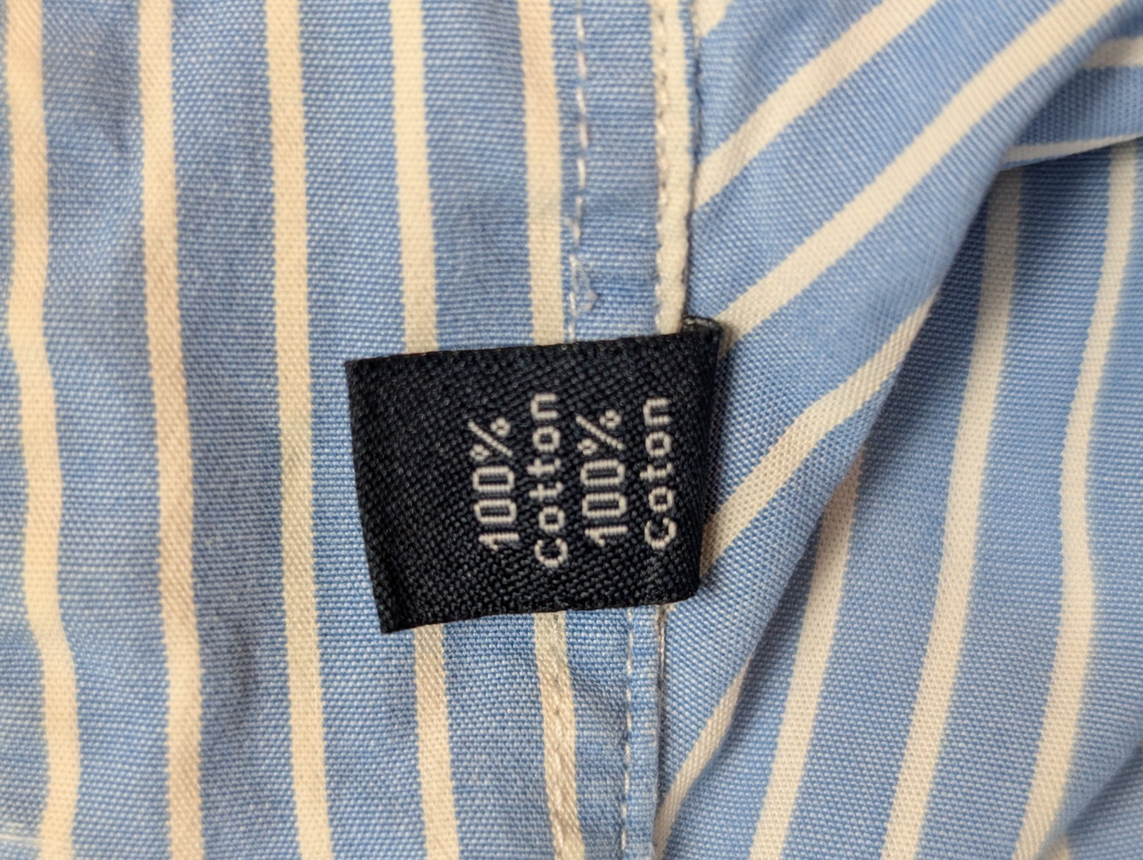 Chemise Nautica à Rayures Bleues & Blanches - Taille M