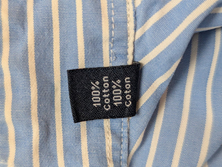 Chemise Nautica à Rayures Bleues & Blanches - Taille M
