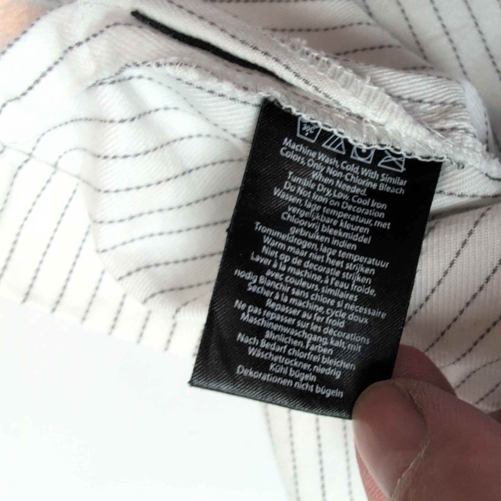 Chemise Harley-Davidson M Blanc Rayures HDMC Tête de Mort Vintage