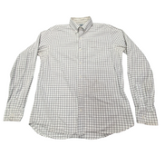 Chemise Old Navy blanche à carreaux gris taille M #151e