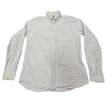 Chemise Old Navy blanche à carreaux gris taille M #151e