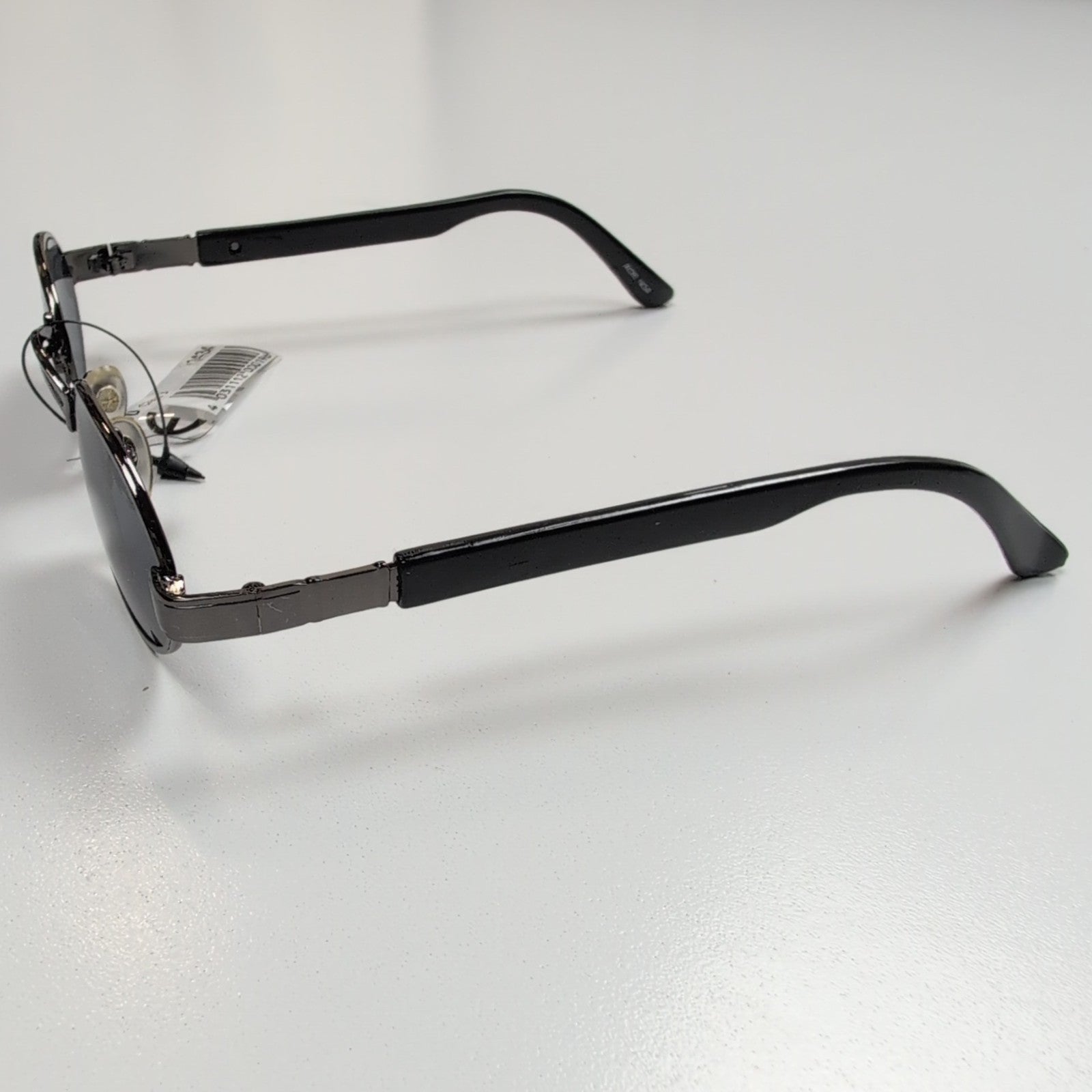 Lunettes de soleil Y2K Rétro Chic Ovales Branches Larges noir brillant
