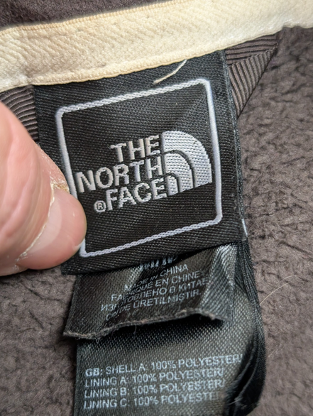 Veste Polaire The North Face Poils Longs Marron Brodée - Taille M