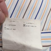Chemise BURBERRY 100% Coton Taille 8 3XL Blanc Rayures Logo Brodé Manches courte