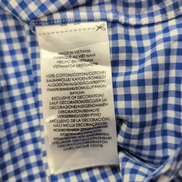 Chemise Ralph Lauren 4XLT Bleu Carreaux Coton Stretch Logo Jaune Grande Taille