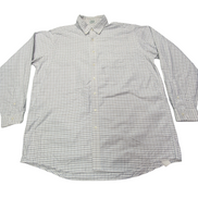 Chemise L.L. Bean blanche à carreaux bleus et noir taille XXL #121e