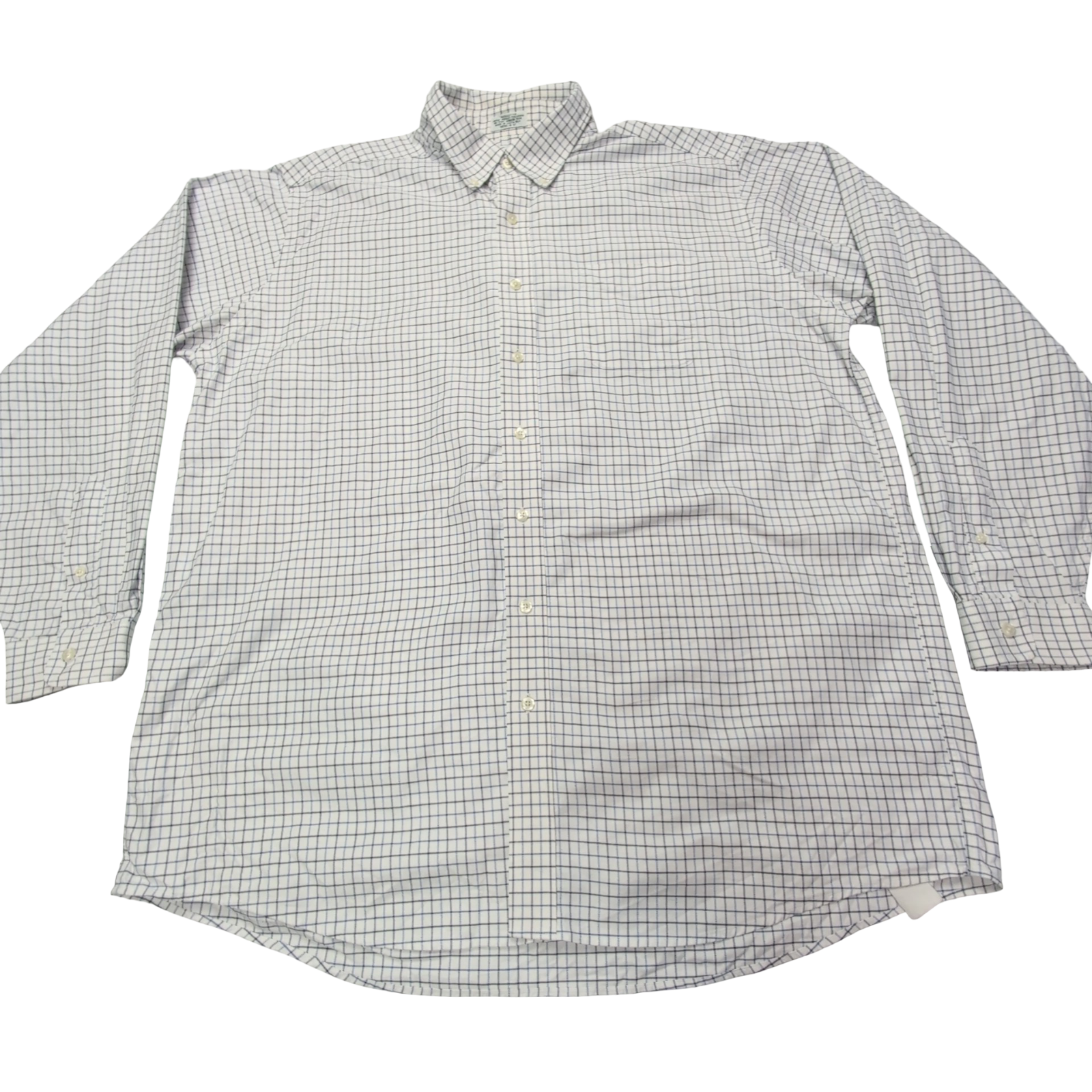 Chemise L.L. Bean blanche à carreaux bleus et noir taille XXL #121e