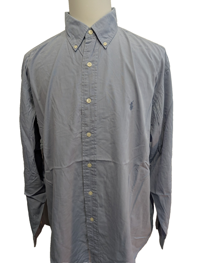 CHEMISE POLO Ralph Lauren homme XXL Classic Bleu Zinc défaut 💨