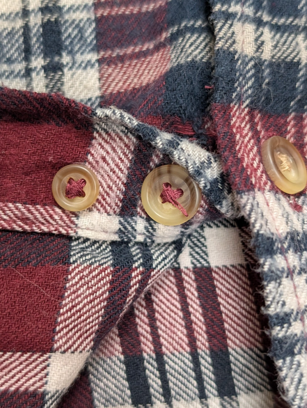 CHAPS Flanelle Bordeaux Marine XL Logo Brodé EE VINTAGE 100% Coton | 319S
