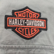 Chemise Harley Davidson XL Verte Manches courtes 2 Poches Logo Brodé