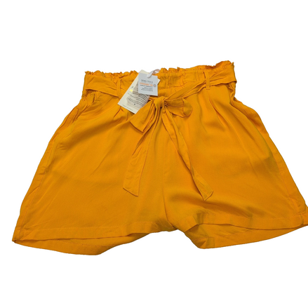 Short Femme S Fresh Made Jaune 100% Viscose Fluide Neuf avec Étiquette