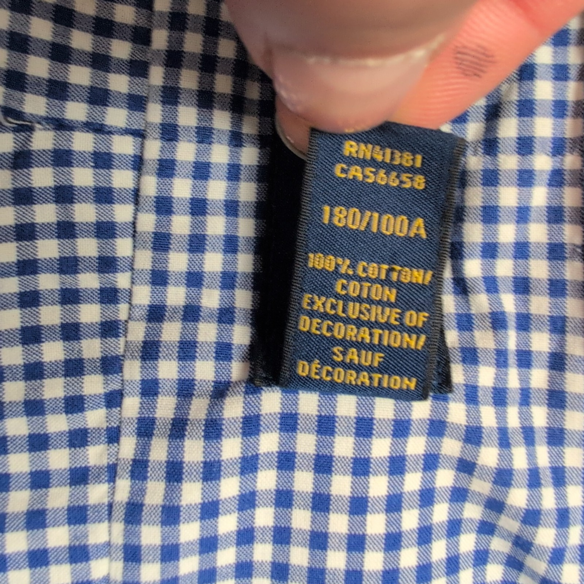 Chemise Ralph Lauren L Carreaux Bleu Blanc Logo Marine Vietnam