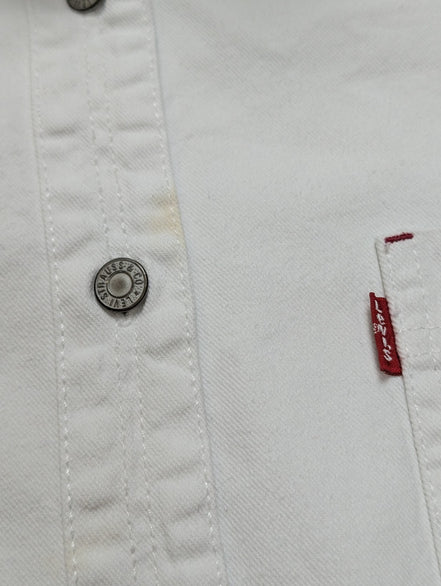 Chemise LEVI'S Jean Denim Blanc Manches Longues Red Tab - Taille L