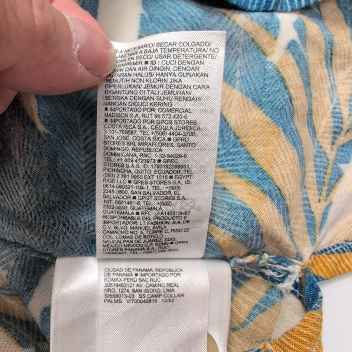 Chemise Hawaïenne Manches Courtes Old Navy Viscose Feuillage XL