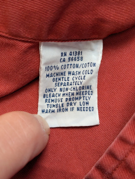Chemise Polo Ralph Lauren vintage rouge 2 poches taille XL #2619