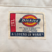 Chemise DICKIES Homme 2XL Blanche Manches Courtes 2 Poches Skull Tête de Mort
