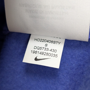 Sweat Nike Col Rond Logo Brodé Blanc Violet Taille S Oversize
