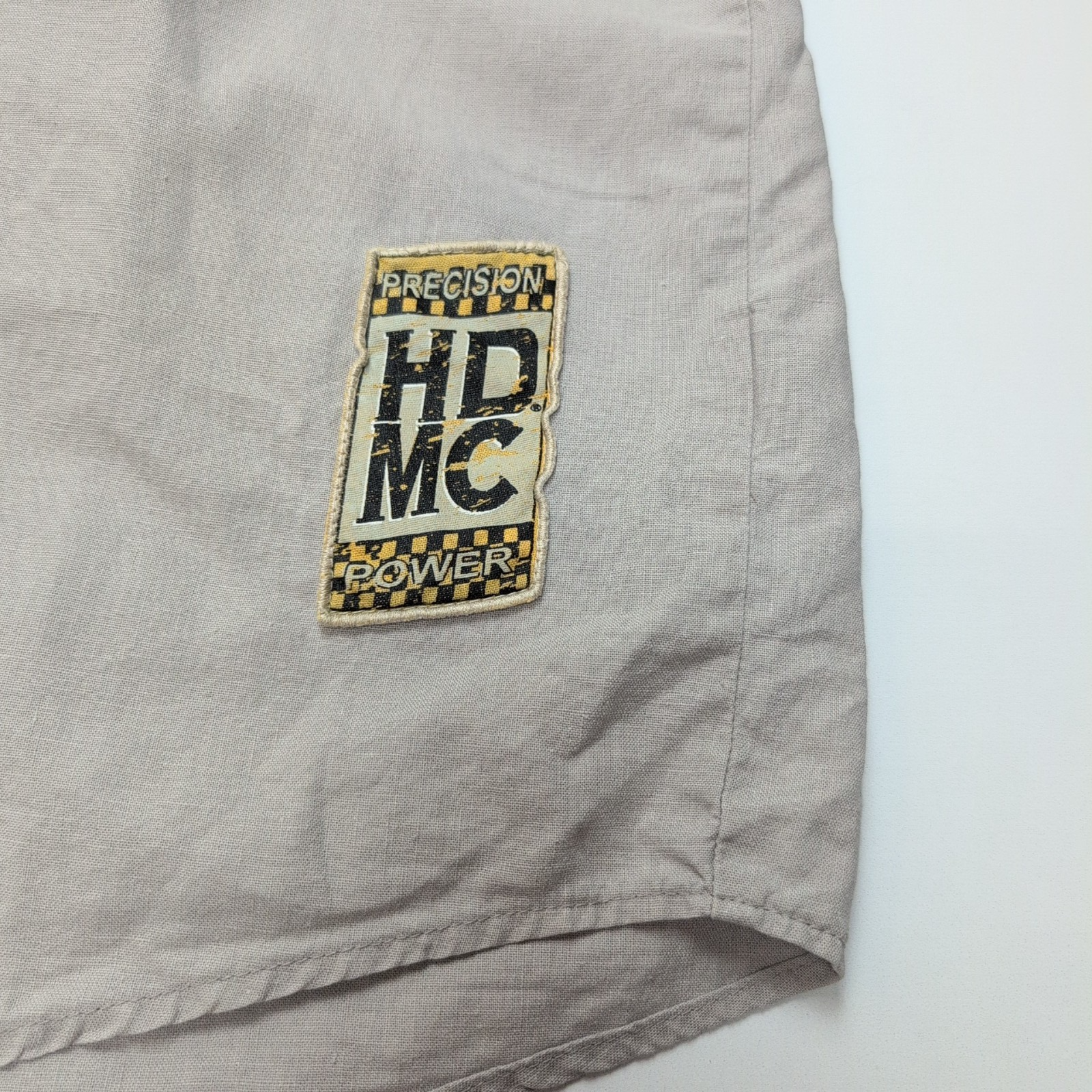 Chemise Harley-Davidson 2XL Sans Manches Gris Brodé Aigle Dos Lin Coton