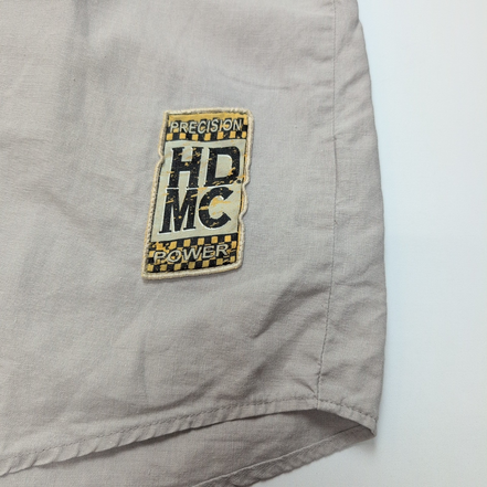 Chemise Harley-Davidson 2XL Sans Manches Gris Brodé Aigle Dos Lin Coton