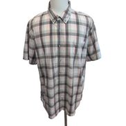 Chemise Lee stretch rose pâle et grise à carreaux poche manches courtes T. XXL