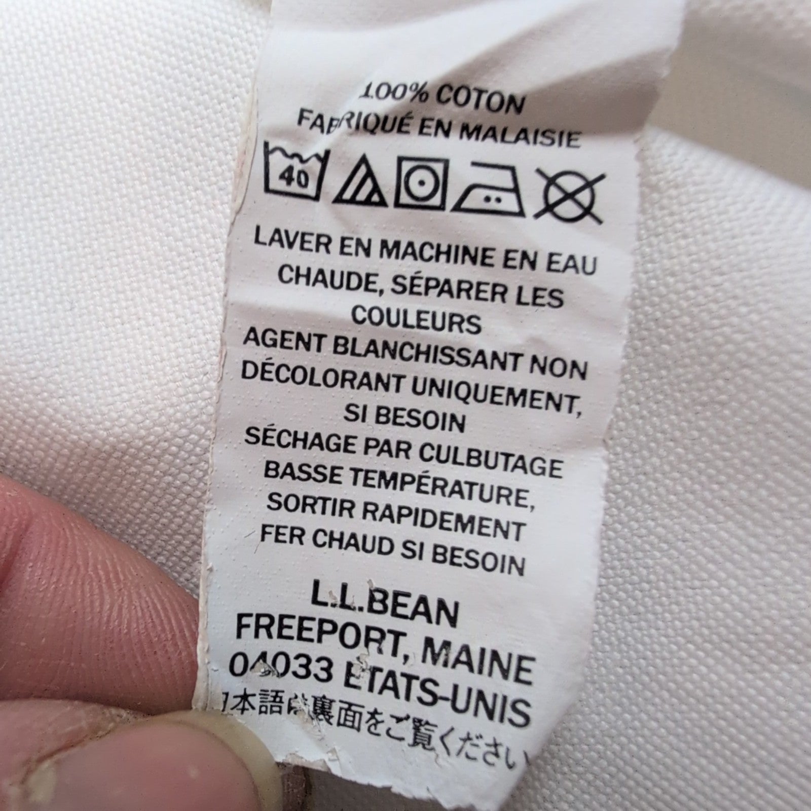 Chemise L.L. BEAN Homme XXL Blanche Manches Courtes Poche Wrinkle Free