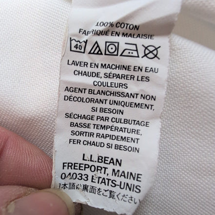 Chemise L.L. BEAN Homme XXL Blanche Manches Courtes Poche Wrinkle Free