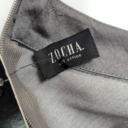 Robe ZOCHA M Grise Manches 3/4 Stretch Neuve Étiquette