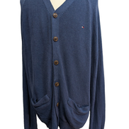 Gilet Tommy Hilfiger Bleu Marine Boutonné 2 Poches - Taille 3XL